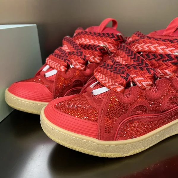 Lanvin Curb Leather Rhinestone Sneakers – LV026 - Image 7