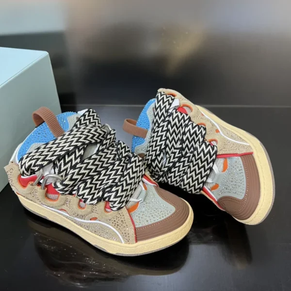 Lanvin Curb Leather Rhinestone Sneakers – LV027 - Image 6