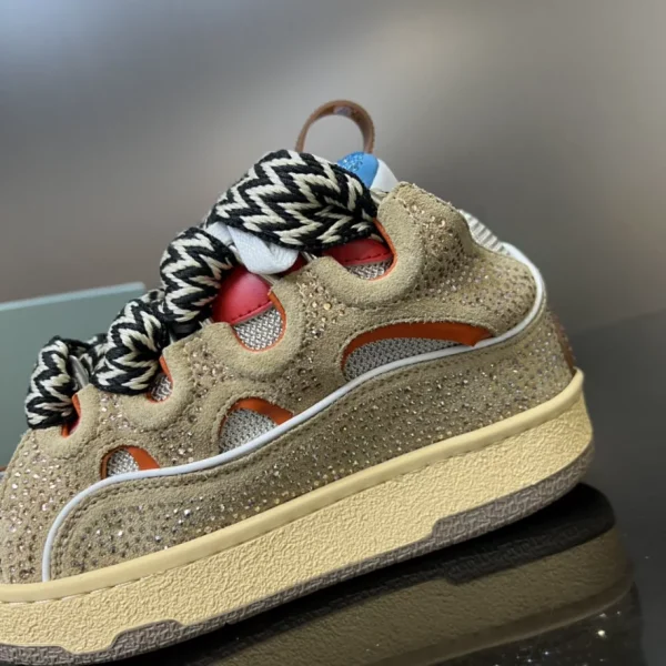 Lanvin Curb Leather Rhinestone Sneakers – LV027 - Image 7
