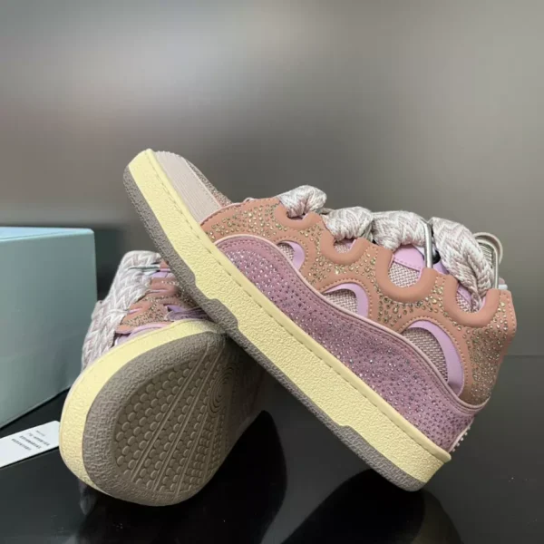 Lanvin Curb Leather Rhinestone Sneakers – LV029 - Image 6