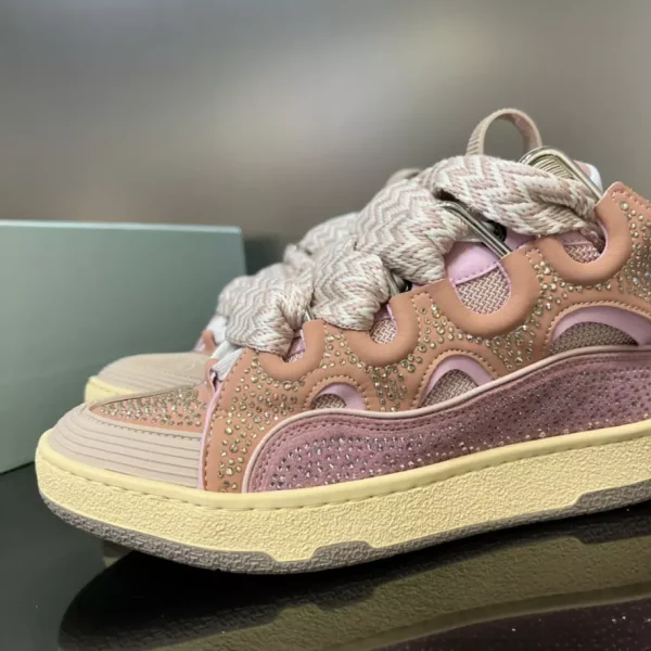 Lanvin Curb Leather Rhinestone Sneakers – LV029 - Image 8