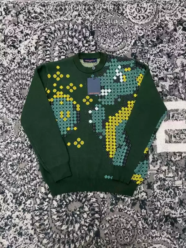 Louis Vuitton Cotton Jacquard Crewneck – SLV060 - Image 9