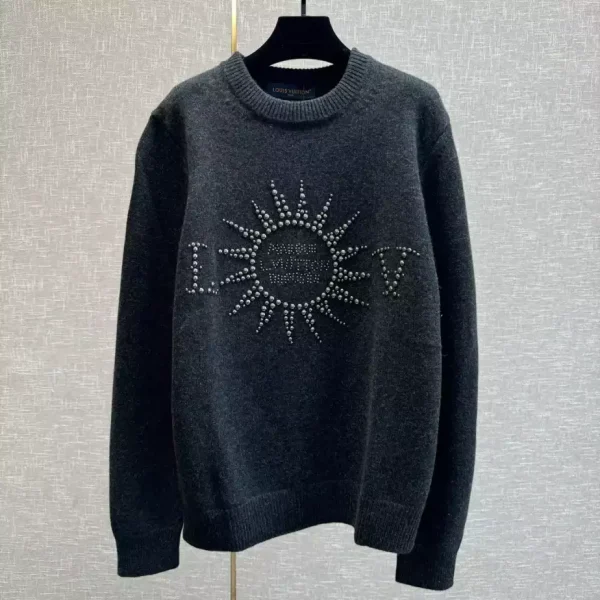 Louis Vuitton Embellished Long-Sleeved Merino Wool Crewneck – SLV031 - Image 2