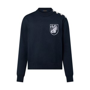 Louis Vuitton Embroidered Cotton-Blend Crewneck – SLV053