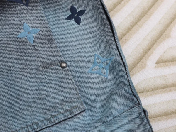 Louis Vuitton Embroidered Denim Blouson Jacket – LC008 - Image 4