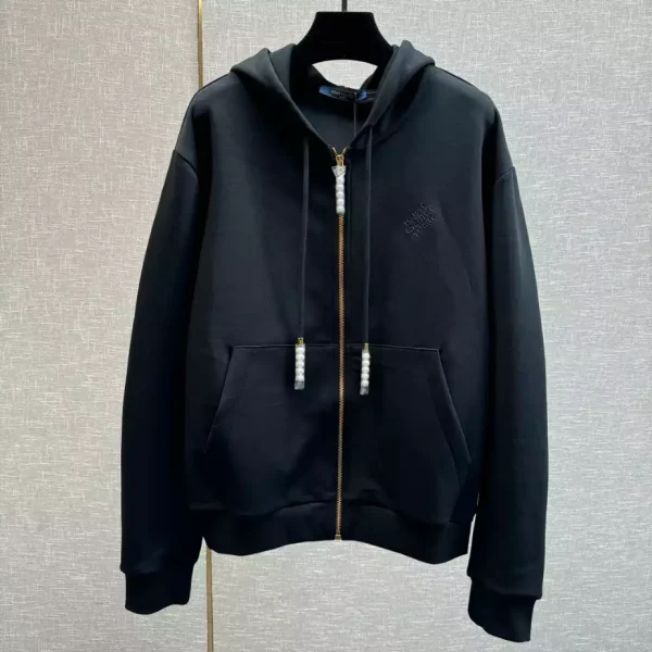Louis Vuitton Embroidered Jersey Zip Through Hoodie – SLV055 - Image 2