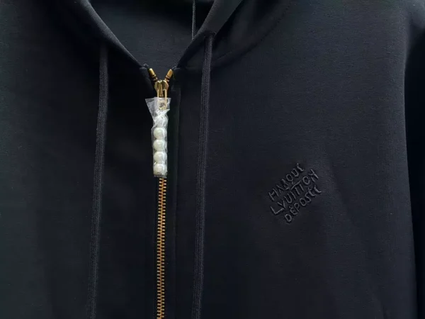 Louis Vuitton Embroidered Jersey Zip Through Hoodie – SLV055 - Image 4