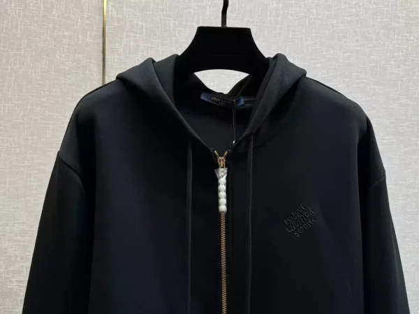 Louis Vuitton Embroidered Jersey Zip Through Hoodie – SLV055 - Image 8