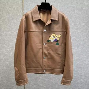 Louis Vuitton Embroidered Leather Blouson Jacket – LC021