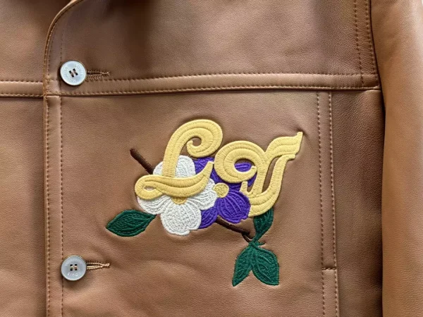 Louis Vuitton Embroidered Leather Blouson Jacket – LC021 - Image 2