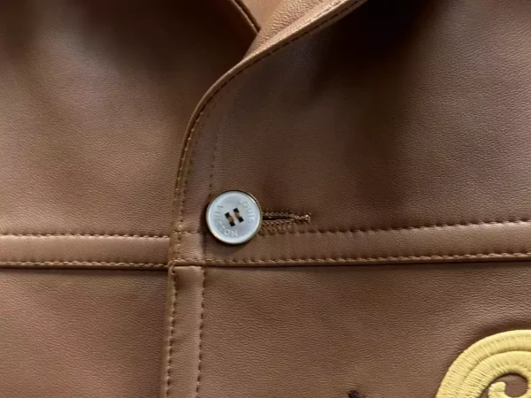 Louis Vuitton Embroidered Leather Blouson Jacket – LC021 - Image 4
