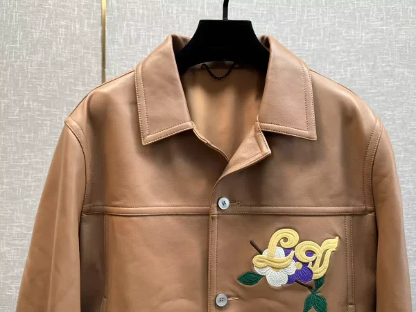Louis Vuitton Embroidered Leather Blouson Jacket – LC021 - Image 6