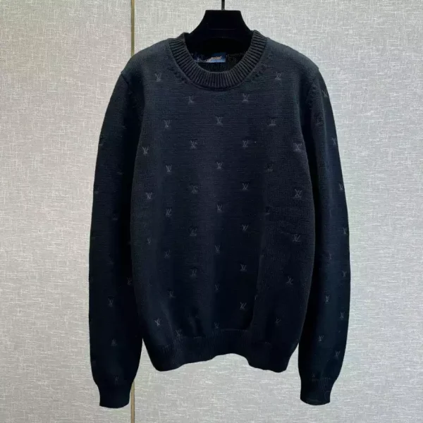 Louis Vuitton Embroidered Signature Merino Crewneck – SLV030 - Image 2