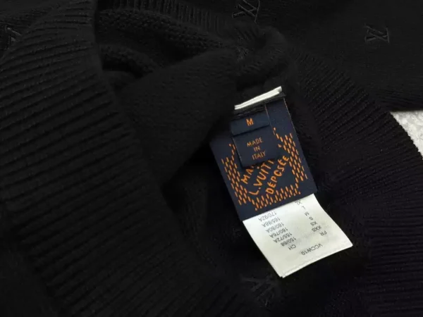Louis Vuitton Embroidered Signature Merino Crewneck – SLV030 - Image 9