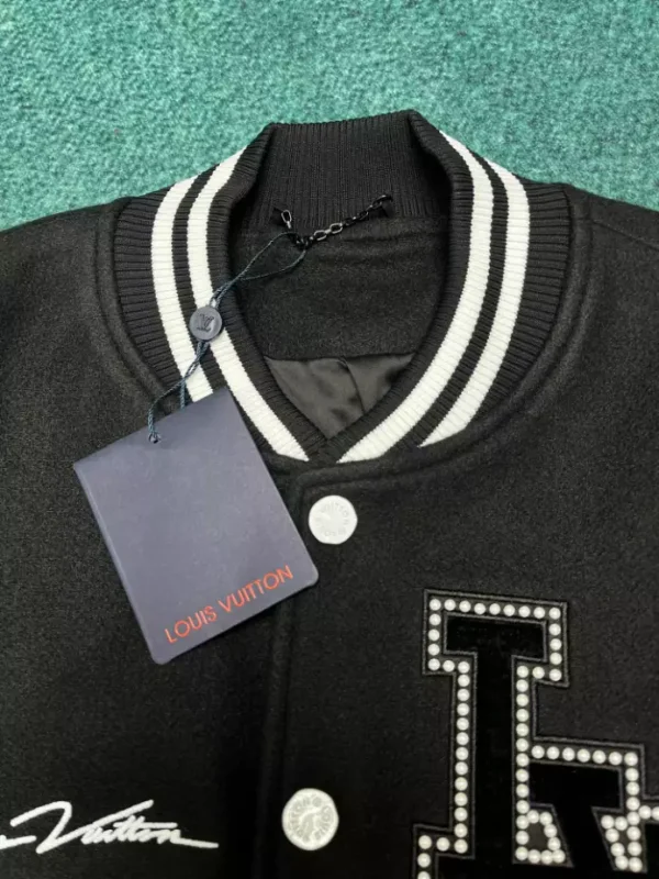 Louis Vuitton Signature Varsity Blouson Black and White – LC004 - Image 5