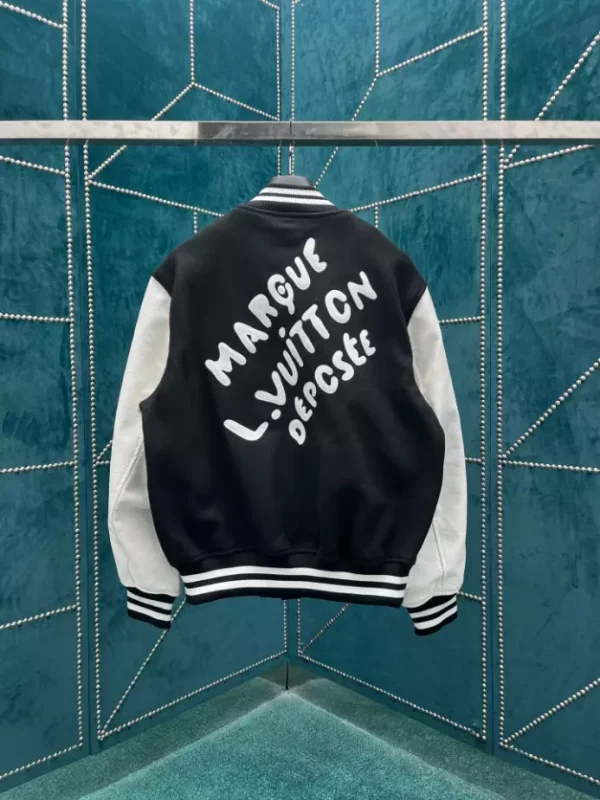Louis Vuitton Signature Varsity Blouson Black and White – LC004 - Image 2