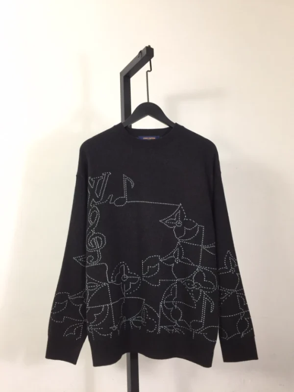 Louis Vuitton Music Line Embroidered Crewneck – SLV051 - Image 2