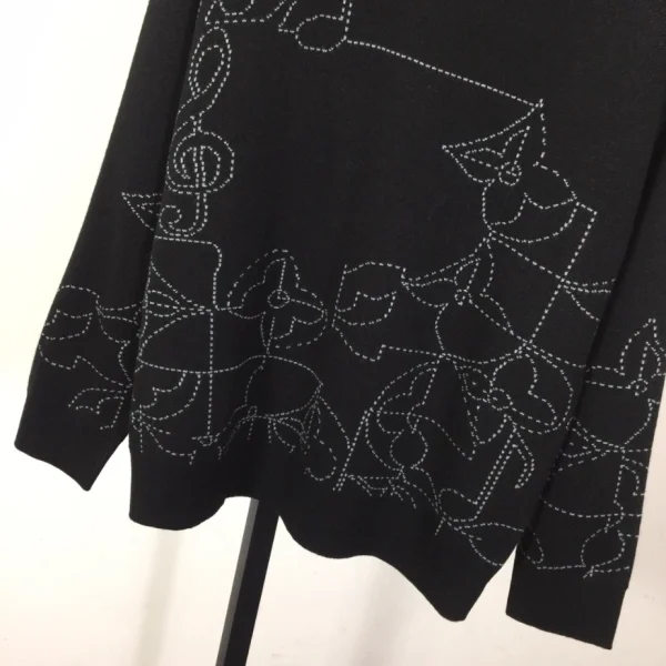 Louis Vuitton Music Line Embroidered Crewneck – SLV051 - Image 8