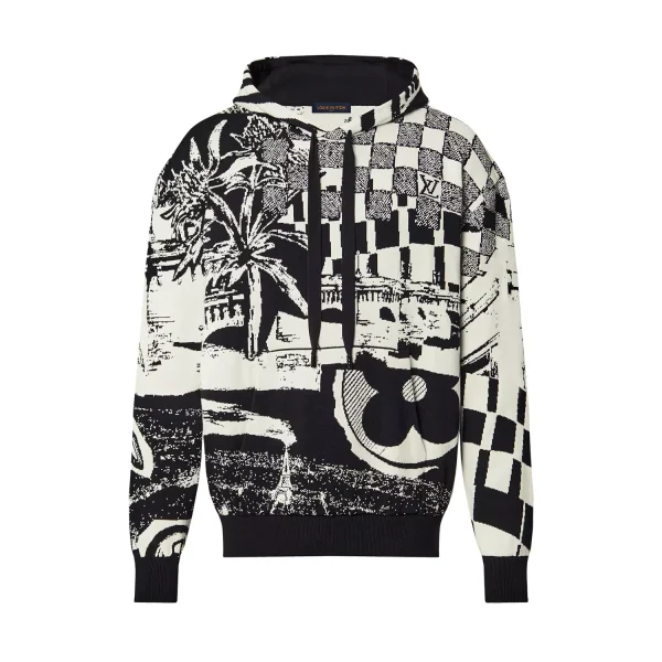 Louis Vuitton  Parisian Collage Jacquard Hoodie  – SLV042