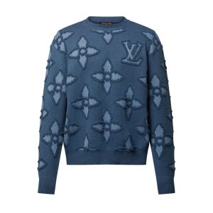 Louis Vuitton Textured Cotton Crewneck – SLV054