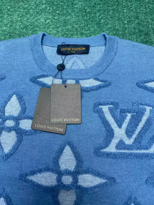 Louis Vuitton Textured Cotton Crewneck – SLV054 - Image 9