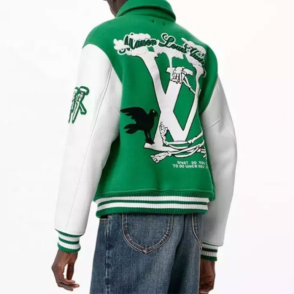 Louis Vuitton Varsity Leather Jacket – JL01 - Image 3