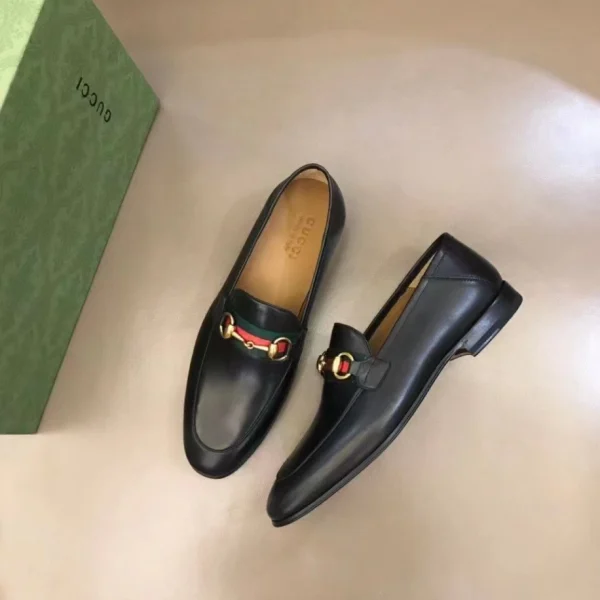 Men’s Leather Horsebit Loafer with Web – LGC012 - Image 3