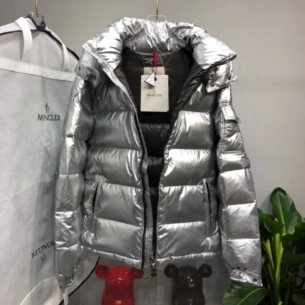 Moncler Maya Silver Colour Jacket – MC072 - Image 2