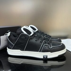 OPEN SKATE CALFSKIN AND FABRIC SNEAKER – VLS018