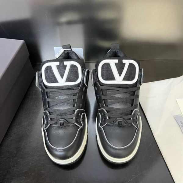 OPEN SKATE CALFSKIN AND FABRIC SNEAKER – VLS018 - Image 2