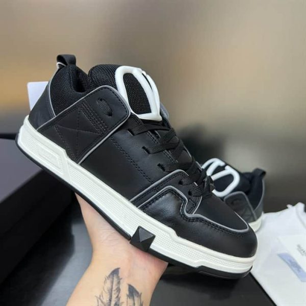 OPEN SKATE CALFSKIN AND FABRIC SNEAKER – VLS018 - Image 7