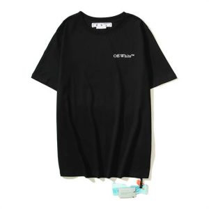 OW Irregular Lines Flying Thread Embroidery T-Shirt – OW61