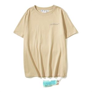 OW Irregular Lines Flying Thread Embroidery T-Shirt – OW62