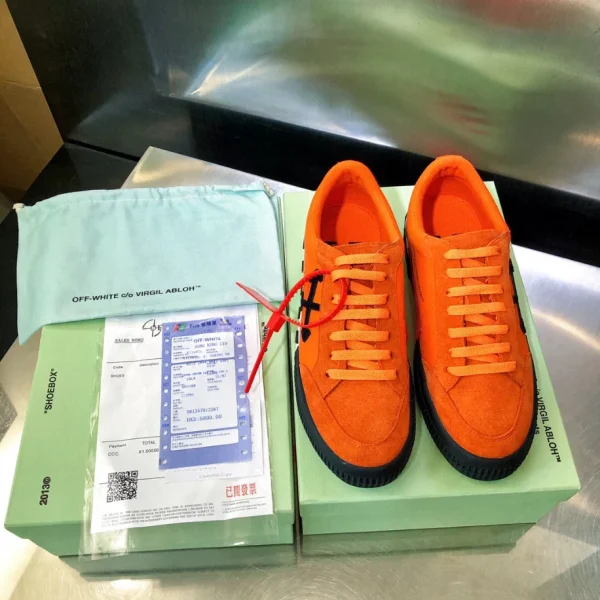 Off-White Low Vulcanized Distressed Sneakers – OFF60 - Image 2
