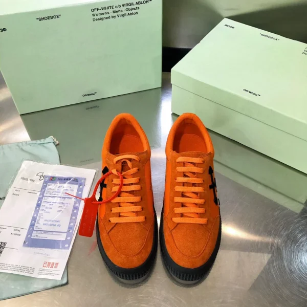 Off-White Low Vulcanized Distressed Sneakers – OFF60 - Image 3