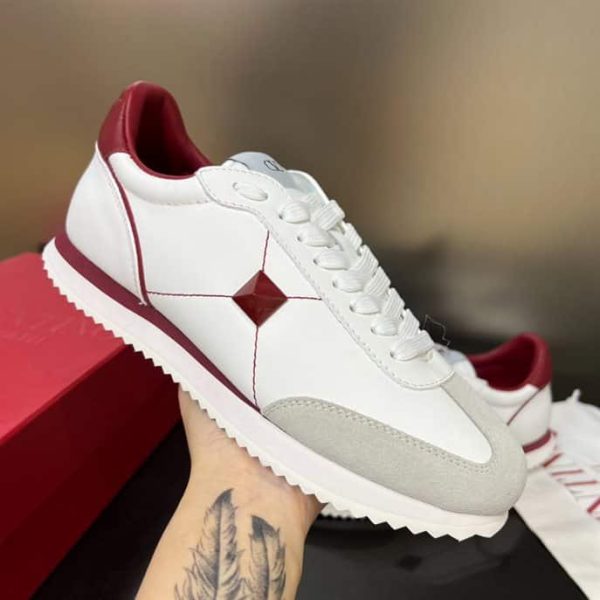 STUD AROUND LOW-TOP CALFSKIN AND NAPPA LEATHER SNEAKER – VLS002 - Image 2