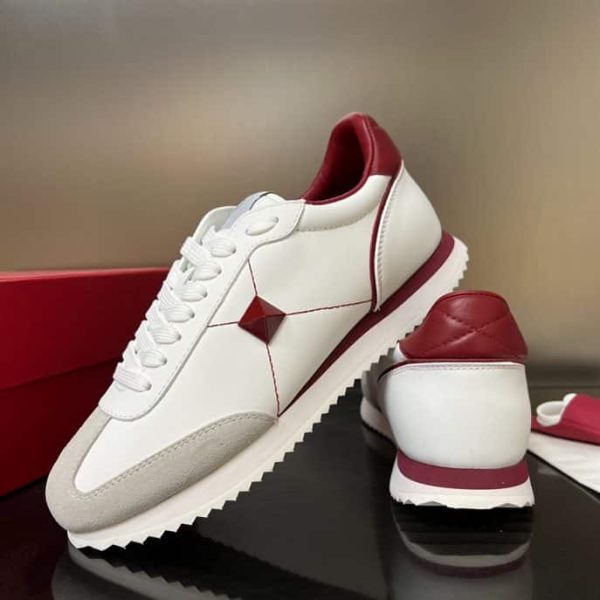 STUD AROUND LOW-TOP CALFSKIN AND NAPPA LEATHER SNEAKER – VLS002 - Image 8