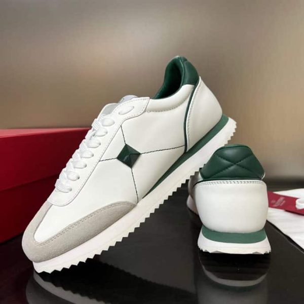 STUD AROUND LOW-TOP CALFSKIN AND NAPPA LEATHER SNEAKER – VLS003 - Image 4