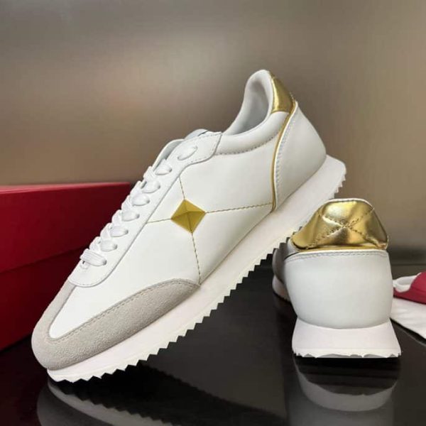 STUD AROUND LOW-TOP CALFSKIN AND NAPPA LEATHER SNEAKER – VLS005 - Image 5