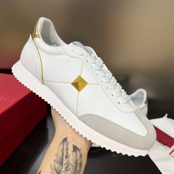 STUD AROUND LOW-TOP CALFSKIN AND NAPPA LEATHER SNEAKER – VLS005 - Image 2