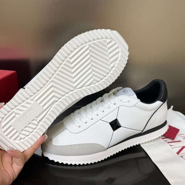 STUD AROUND LOW-TOP CALFSKIN AND NAPPA LEATHER SNEAKER – VLS006 - Image 6