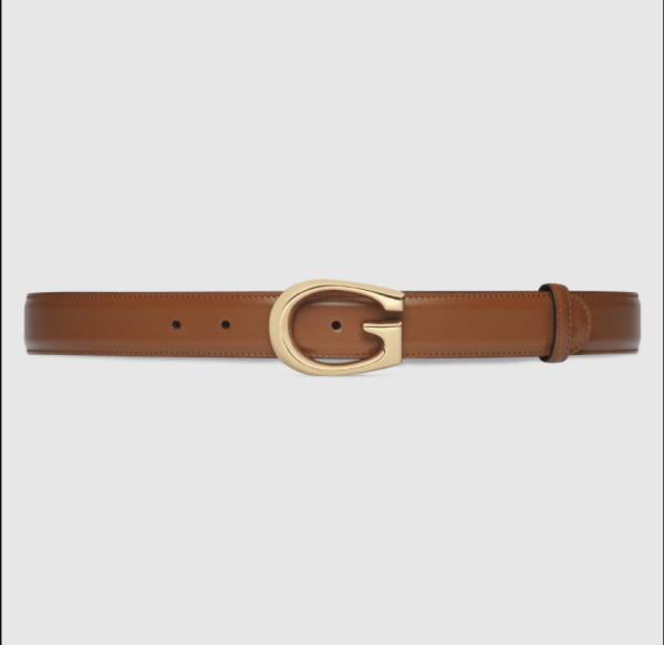 Thin belt with G buckle