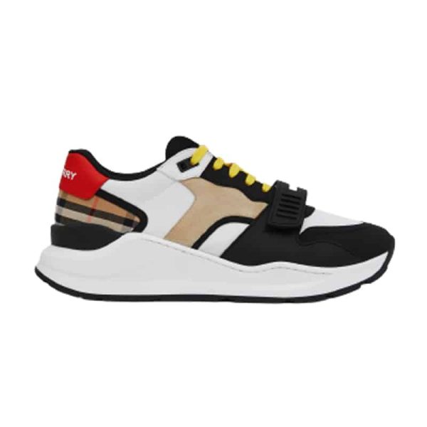 BURBERRY NYLON SUEDE AND VINTAGE CHECK SNEAKER – BBR890