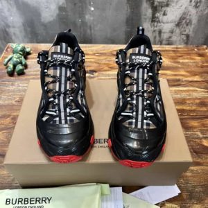 VINTAGE CHECK COTTON AND LEATHER ARTHUR SNEAKERS – BBR113