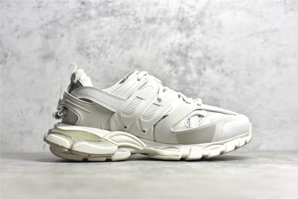 BALENCIAGA TRACK TRAINER SNEAKERS IN WHITE- BB62 - Image 4