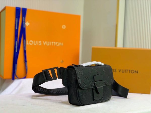 S Lock Sling Bag Taurillon Monogram in Black - Image 5