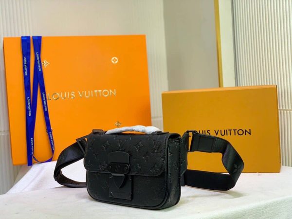 S Lock Sling Bag Taurillon Monogram in Black - Image 4