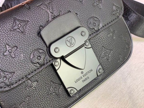 S Lock Sling Bag Taurillon Monogram in Black - Image 3