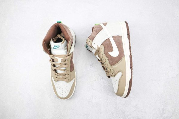 OFF WHITE X NIKE DUNK HIGH LIGHT CHOCOLATE – NK65 - Image 2