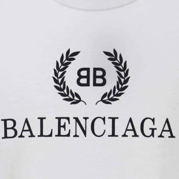 BALENCIAGA WHEAT EAR SHORT SLEEVE WHITE T SHIRT - Image 4